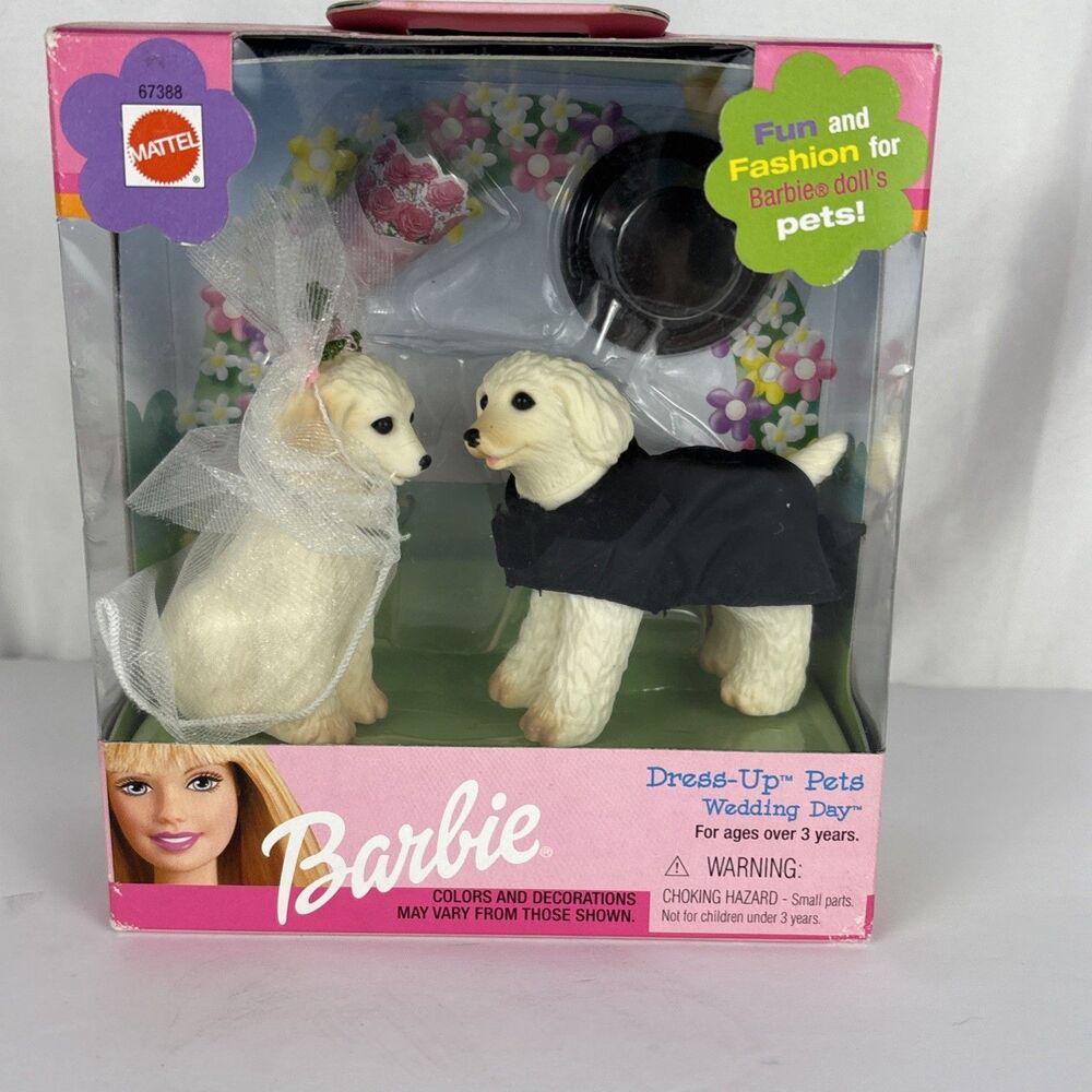 Mattel Barbie 67388 Dress-Up Pets Wedding Day New In DMG Box